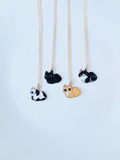 Cat Necklace - Etsy Cat Jewelry Necklace, Small Envelope, Animal Necklace, Tiny Kitten, Bff Necklaces, Best Friend Necklaces