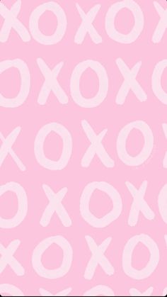 a pink background with white xoxo symbols on it