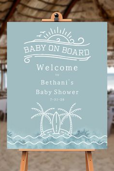 a welcome sign for a baby on board