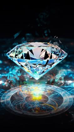 the diamond is surrounded by many different shapes and sizes, as well as its colors