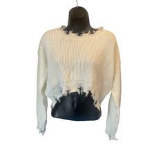 Add Some Flair To Your Wardrobe With This Stunning Chunky-Knit Sweater From Hera Collection. The Ivory Color And Cable Knit Pattern Give It A Bohemian Feel, While The Distressed And Frayed Details Add A Touch Of 90s Grunge And Modern Edge. This V-Neck Pullover Sweater Features Long Sleeves And Is Made Of Lightweight Acrylic Material, Making It Perfect For Casual Occasions. The Sweater Comes In A Size Small, Is Brand New With Tags, And Has Never Been Worn. Its Vintage Style And Knit Fabric Type M Red Pullover Sweater, Pink Cardigan Sweater, Womens Closet, Distressed Sweaters, Red Pullover, Sweater Trends, Sweater Crop, Grey Knit Sweater, 90s Grunge