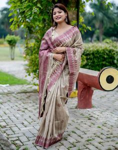 Type: Saree Saree Color: Light Maroon & Beige Blouse Color: Light Maroon & Beige Saree Length: 6.2 Mtrs Blouse Length: 0.80 Mtr Fabric: Tussar Silk Work: Weaving  Care Instruction: Hand Wash Product Code: 53311 Maroon Saree, Chic Cocktail Dress, Purple Saree, Maroon Blouse, Evening Gowns Elegant