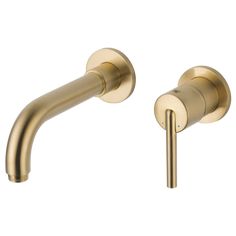 the brass faucet is shown with two handles