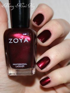 Zoya Blair. I always do my nails for christmas. I feel like this polish will be a new spin on my Christmas nails. Metallic Nail Polish, Nail Colour, Red Nail Polish, Metallic Nails, Red Nail