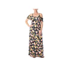 Add a trendy look to your summer wardrobe with this women's Nina Leonard cold-shoulder maxi dress. Click on this WOMEN'S GUIDE to find the perfect fit and more!PRODUCT FEATURESModern printCold-shoulder designShort flutter sleevesWrinkle-resistant fabric blendUnlinedFIT & SIZING55-in. approximate length from shoulder to hemMaxi designPull-on designFABRIC & CAREPolyester, spandexMachine washImported Size: Small. Color: Navy. Gender: female. Age Group: adult. Pattern: Solid. Maxi Design, Cold Shoulder Maxi Dress, Blue Sunset, Dress Guide, Clothing Size Chart, Womens Clothing Sizes, Summer Wardrobe, Medium Blue, Flutter Sleeve