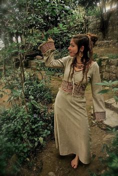 Raw Silk Gown, Priestess Dress, Art Nouveau Dress, Celtic Dress, Raw Silk Dress, Native American Dress, Viking Dress, Native Dress, Viking Women