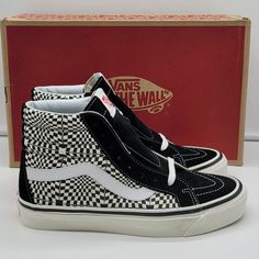 Brand New Never Worn Price $70 No Trades Shipping Available Please Check Out My Other Listings. I Offer Package Deals. Please Message Me If You Have Any Questions. Thank You For Your Time. Casual High-top Skate Shoes In Black And White, Casual Black And White High-top Skate Shoes, Vans Sk8 High, Suede Vans, Vans Old Skool Low, Vans Skateboard, Rainbow Sneakers, Red Vans, New Vans