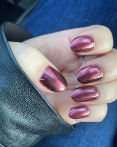 Snezha on Instagram: “I’m obsessed with this polish. It matches my garnet ring! It’s got metallic pigment in it that you can shape with a magnet. We’re in the…” Garnet Ring, Garnet Rings