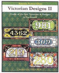 the front cover of victorian designs ii, featuring three numbered numbers and four different colors