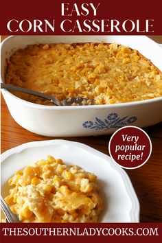 the southern lady cooks easy corn casserole