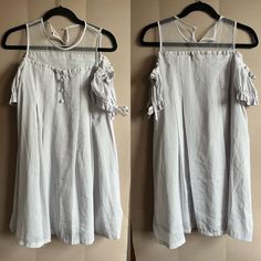 Nwt Ank Rouge Dress, This Is A Japanese Size Medium But Actually Fits Rather Tts. Would Be Best For S-M! Striped Cotton Mini Dress For Spring, Spring Striped Mini Dress For Daywear, Striped Sundress For Spring Brunch, Striped Cotton Daytime Dress, Rouge Dress, Elan Dress, Sheer Embroidered Dress, Ank Rouge, Skort Dress