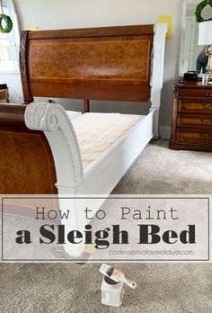 how to paint a sleigh bed