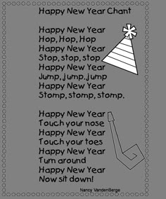 a happy new year coloring page with the words happy new year written in black and white