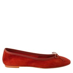 Woman's unlined brick red ballet flat

Suede
Unlined

Sole in microlite

Made in Italy

Composition:
 Upper: 100% Suede
 Bottom: Rubber and Leather
 Insole: 100% Leather Classic Red Ballet Flats With Leather Sole, Slip-on Ballet Flats For Galas, Red Leather-sole Ballet Flats For Formal Occasions, Suede Slip-on Ballet Flats For Fall, Red Ballet Flats With Branded Insole, Classic Red Ballet Flats, Classic Red Closed Toe Ballet Flats, Suede Ballet Flats For Fall With Flat Heel, Suede Ballet Flats With Flat Heel For Fall