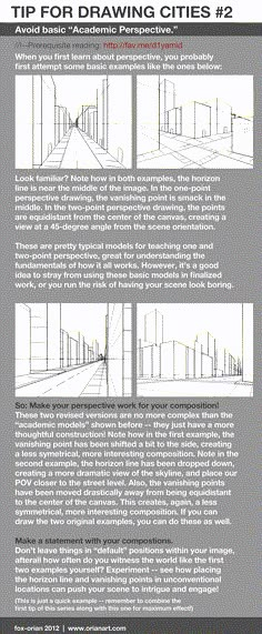 a poster with instructions on how to draw city streets and streets in two different ways