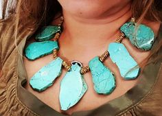 Slice Necklace Fall 2016, Turquoise Necklace, Turquoise