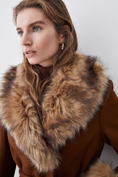 This Garment Is Part Of Our Ready For The Future Range. It Is Made With Responsibly Sourced Wool, Certified To Strict Animal Welfare Standards. Find Out More About Our Material Goals. Notes Style, Belted Coat, Dark Tan, Coat Design, Animal Welfare, Karen Millen, Fashion Face, The Future, Faux Fur