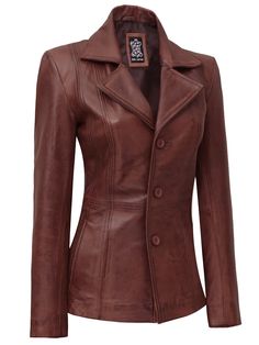 Peplum Leather Jacket, Brown Leather Blazer, Lambskin Leather Blazer, Asymmetrical Leather Jacket, Leather Blazer Women, Brown Leather Coat, Distressed Leather Jacket, Leather Jacket With Hood, Leather Blazer Jacket