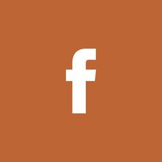 the logo for facebook is shown on an orange background with white letters that read'f '