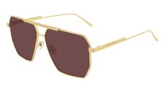 Bottega Veneta Minimalist BV1012S Sunglasses Bottega Sunglasses, Masculine Contemporary, Bottega Veneta Logo, Bottega Veneta Sunglasses, New Bottega, Italian Culture, Sunglasses Collection, Full Metal, Warm Brown