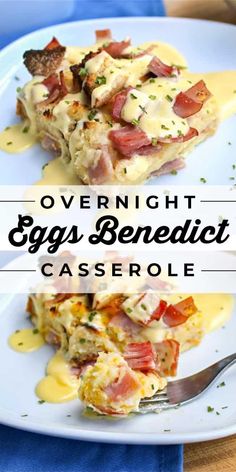 Overnight Eggs Benedict Casserole, Overnight Eggs Benedict, Benedict Casserole, Eggs Benedict Casserole, Best Egg Recipes, Egg Benedict, The Food Charlatan, Overnight Breakfast Casserole, Food Charlatan