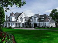 this is an artist's rendering of a large house