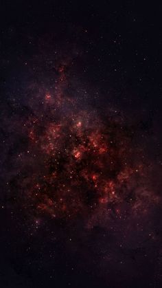 an image of a space scene with stars in the night sky and bright red lights