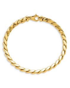 Bloomingdale's Men's 14K Yellow Gold Polished Fancy Link Chain Bracelet - 100% Exclusive Classic Oval Link Gold Bracelet, Chain Women, Link Chain Bracelet, Bracelet Chain, Exclusive Jewelry, Gold Bracelet Chain, Gold Polish, Link Chain, Chain Bracelet