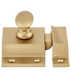 a golden door handle with two knobs