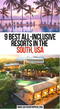 9 Best All-Inclusive Resorts In The South USA Honeymoon Destinations All Inclusive, Best Vacations For Couples, Resorts In The Us, Us Honeymoon Destinations, Resorts Usa, Us Couple, All Inclusive Beach Resorts, South Usa, Vacations In The Us