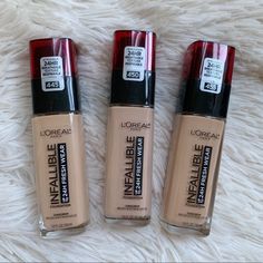 New!! L’oreal Infallible 24h Fresh Wear Foundation. Available In 450, 460, 465. Other Colors Sold Out. Loreal Infallible Foundation, Loreal Foundation, Infallible Pro Matte Foundation, Tinted Serum, Infallible Pro Matte, Foundation With Spf, Loreal Infallible, Loreal Paris Infallible, Lightweight Foundation