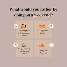 what would you rather be doing on a weekend? info graphic by the daily telegraph