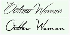 three different types of calligraphy written in cursive writing, each with the same letter