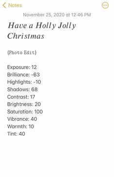 the christmas list is displayed on an iphone