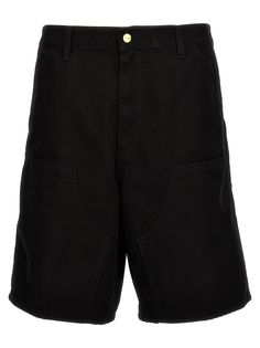 Pantaloncini di bermuda in tela di cotone "doppio ginocchio" con chiusura a zip e pulsanti, tasche, patch logo posteriore.Carhartt WipPantaloncini di bermuda "doppio ginocchio"Vestibilità morbida Workwear Cargo Shorts With Patch Pockets, Cargo Shorts With Patch Pockets For Work, Cotton Cargo Shorts With Patch Pockets For Work, Utility Cotton Bermuda Shorts With Patch Pockets, High-waisted Cotton Cargo Shorts For Streetwear, Knee-length Bermuda Shorts With Side Pockets For Streetwear, Cotton Bermuda Cargo Shorts For Streetwear, Cotton Bermuda Shorts With Patch Pockets, Relaxed Fit Cotton Cargo Shorts For Work