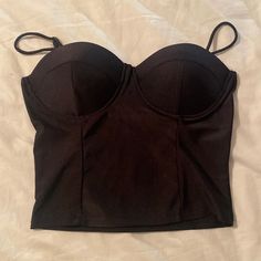 New Without Tags. Size S Fitted Camisole With Built-in Bra For Club, Black Cami Tube Top With Built-in Bra, Black Chic Cami Tube Top, Chic Black Cami Tube Top, Chic Black Tube Top Camisole, Chic Black Camisole Tube Top, Black Camisole Tube Top With Built-in Bra, Black Tube Top With Built-in Bra, Fitted Cami Crop Top For Club