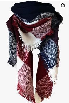 Wonder Agio Womens Warm Long Shawl Winter Wraps Large Knit Triangle scarf Long Shawl, Winter Wrap, Winter Shawl, Triangle Shawls, Cashmere Accessories, Cozy Scarf, Chunky Knit Blanket, Triangle Scarf, Dress Gloves