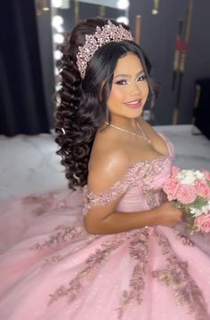 20 Best Prom Hairstyle Ideas You'll Love Hair Ideas For Quinceanera, Intricate Braided Updo, Quince Hair, Prom Hairstyle Ideas, Hairstyle For Prom, Romantic Braid, Curly Prom Hair, Quinceanera Planning, Elegant Bun