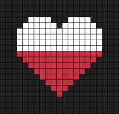 A pixel art template of a love heart themed as the Polish flag. Heart Pixel Art, Polish Flag, Perler Bead Patterns, Art Themes, Hama Beads, Quilt Making, Bead Crafts, Beading Patterns, Pixel Art