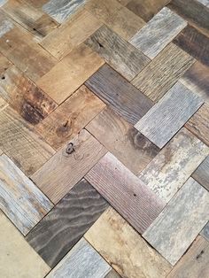 the wood floor is made from different types of boards