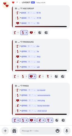 two red and white screenshots with hearts on them