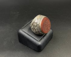 Old Beautiful Statement Afghani Islamic Writing hand craved on carnelian stone silver ring Traditional Carved Signet Ring Gift, Traditional Carved Signet Ring For Gift, Traditional Silver Intaglio Rings, Islamic Writing, Writing Hand, Carnelian Stone, Rings Statement, Class Ring, Statement Rings