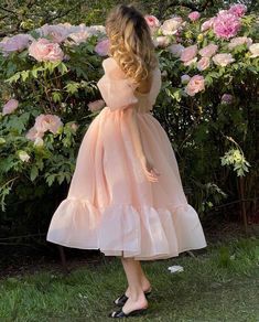 Pink Aesthetic Dress, Puffy Dresses, Pink Gowns, Vestidos Vintage, Dinner Dress, Looks Vintage, Birthday Dresses