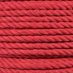 red rope is shown in close up