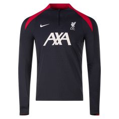 Nike Liverpool Long Sleeve ADV Training Top 24/25. Elite style and performance training top just like the pros wear. Advanced sweat-wicking technology in high-heat areas for cool comfort. - Lightweight, stretch fabric with a streamlined, tailored fit is ready to move. - 1/4 zip closure. - Hidden thumbholes keep sleeves secure. - Heat applied team details. Mesh inserts. Dri-FIT ADV technology wicks sweat. 91/9 Polyester/Spandex. Nike Dri-fit Functional Activewear, Sportswear Jersey For Sports Season With Moisture-wicking, Sports Season Moisture-wicking Jersey, Dri-fit Sports Jersey For Sports Season, Dri-fit Sportswear Jersey For Sports Season, Dri-fit Sportswear Jersey For Sports, Breathable Dri-fit Sportswear Jersey, Stretch Jersey Sports Tops, Sportswear Jersey For Training Season