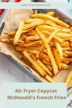 air fryer copycat mcdonald's french fries