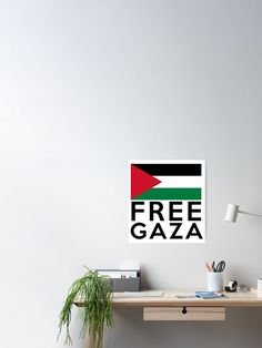 "Free Gaza" Poster by OmarDakhane | Redbubble Glossier Stickers, Transparent Stickers, Wall Tapestry, Sale Poster, Light Box, Poster Design, Home Decor Decals, For Sale