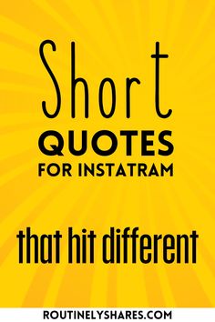 Find the best short quotes for Instagram that are cute, inspiring, funny or simple. Perfect for that short and sweet post or story. Short Quotes For Instagram, George Burns, Hit Different, The 300, Simple Quotes, Short And Sweet