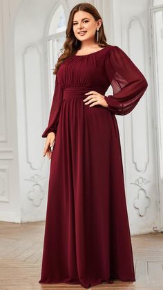 Bridesmaid Dress Styles Plus Size, Long Sleeve Maxi Dress Plus Size, Wedding Attire For Women Plus Size, Flattering Plus Size Dresses Formal, Plus Size Bridesmaid Dresses Long Sleeve, Long Sleeve Burgundy Bridesmaid Dresses, Blue Bridesmaid Dresses Long Sleeve, Plus Size Prom Dresses With Sleeves, Elegant Bridesmaid Dresses With Sleeves