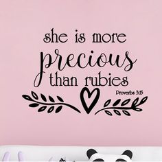 she is more precious than rubies prove bible quote wall decal sticker art